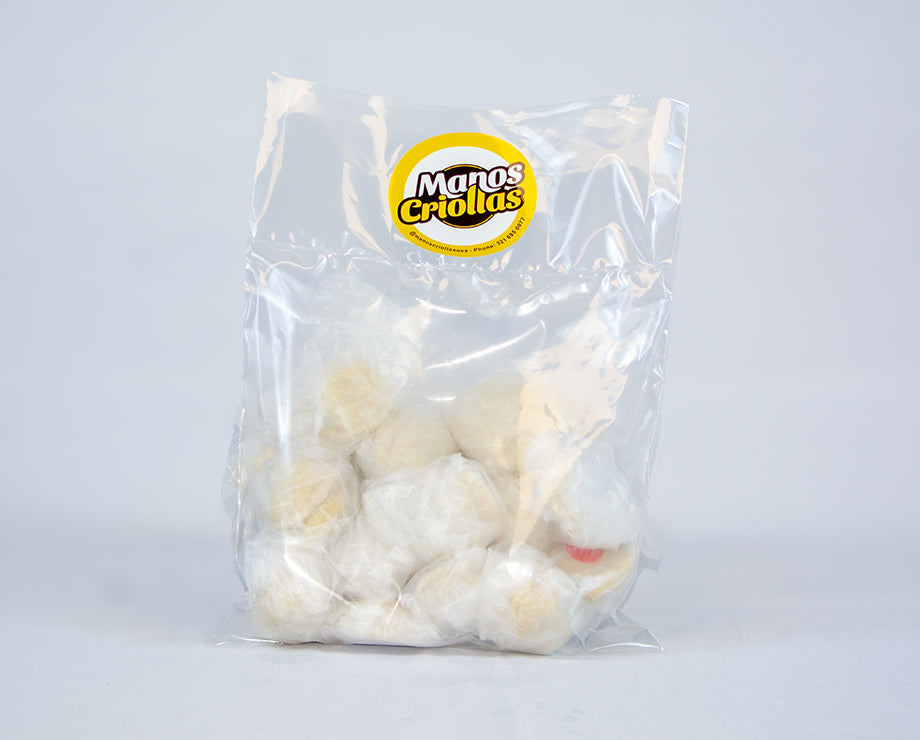 Manos Criollas frozen mini Venezuelan pastelitos, pack of 25, savory Latin appetizers.