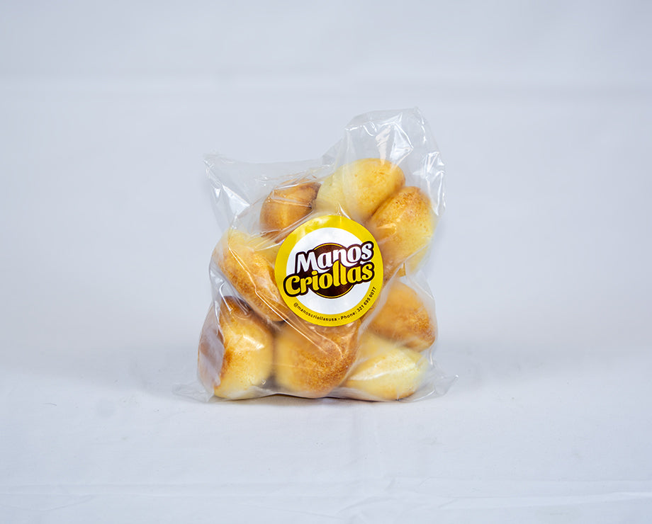 Frozen Pan de Bono, pack of 10, Colombian cheese bread by Manos Criollas