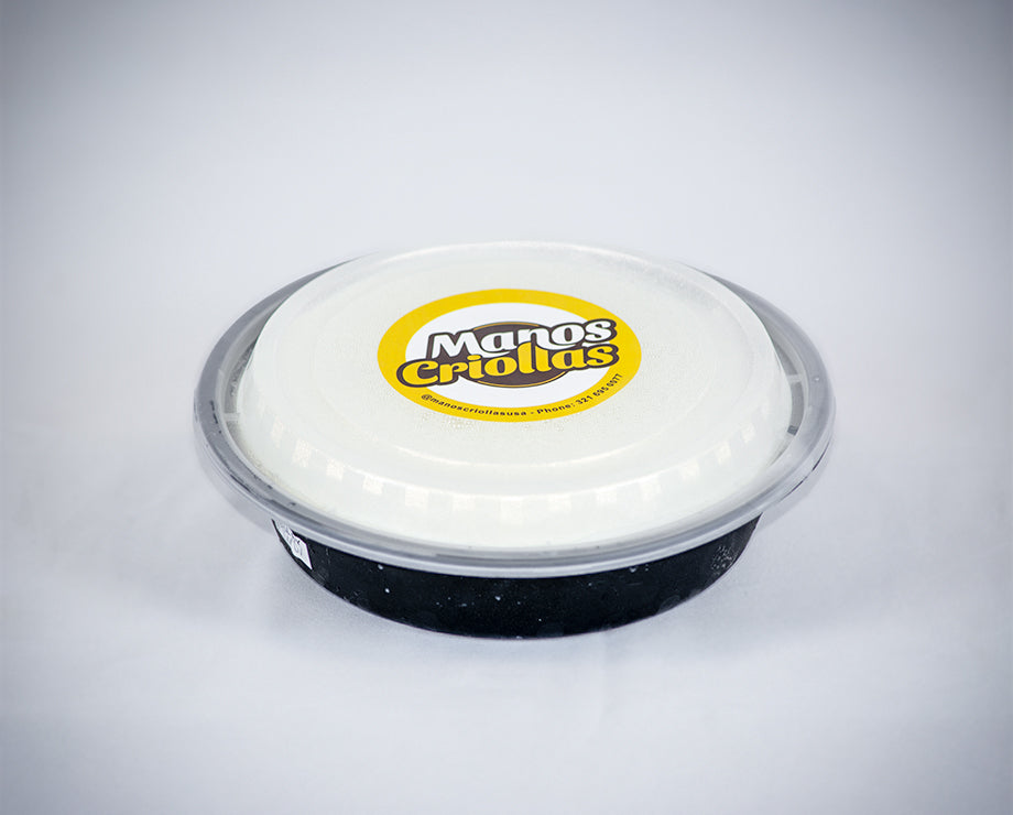 Fresh Queso de Mano in sealed tray by Manos Criollas, Venezuelan handmade cheese