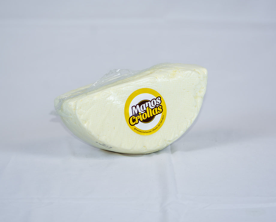 Manos Criollas Venezuelan Queso Duro hard cheese block, 4.5 lb, vacuum sealed for freshness